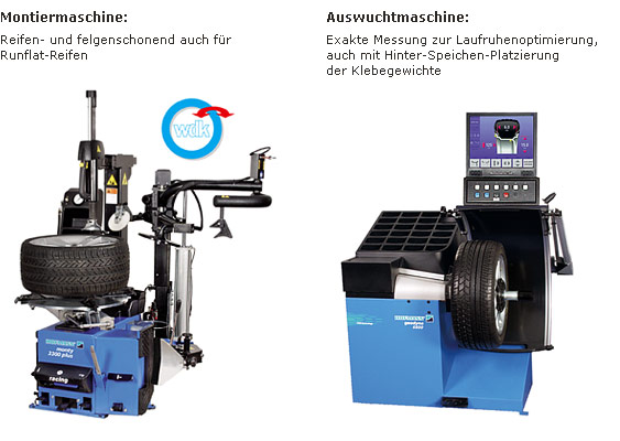 Montiermaschine und Auswuchtmaschine